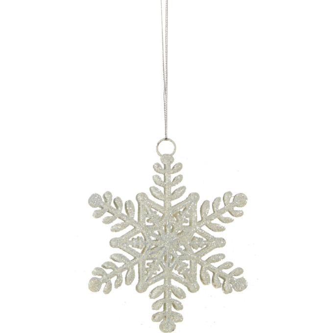 Подвеска снежинка HOUSE OF SEASONS, 10х10 см, белая 83250